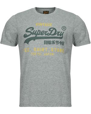 Superdry T Shirt Vintage Logo - Grey