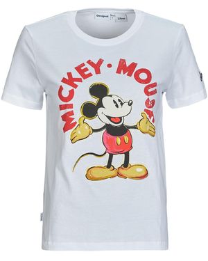 Desigual T Shirt Mickey Mouse - White