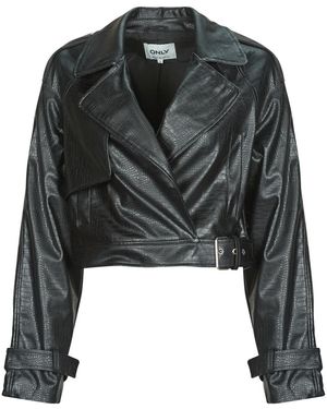 ONLY Leather Jacket Onlkira - Black
