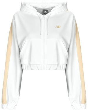 New Balance Hoodies Interlock Full Zip - White