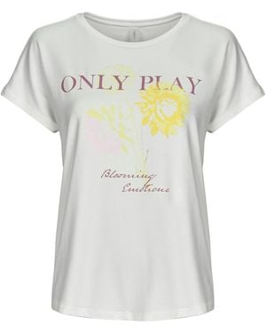 Only Play T Shirt Onpaub-blur On Ss Bat Loose - Grey