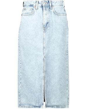 Pepe Jeans Skirt Midi Skirt Hw Nikita - Blue