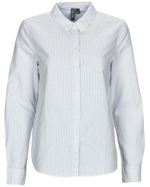 Pieces Shirt Pcirena Ls Oxford Shirt - Blue