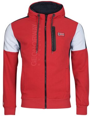 GEOGRAPHICAL NORWAY Sweatshirt Fagozip - Red