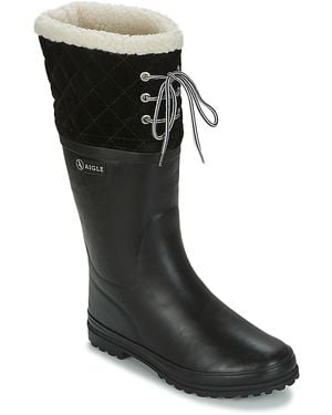 Aigle Polka Giboulee Women's Wellington Boots In Black