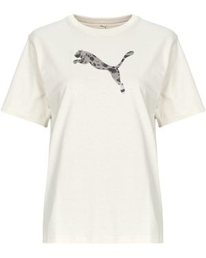 PUMA T Shirt Ess Graphic Animal Relaxed Tee - White