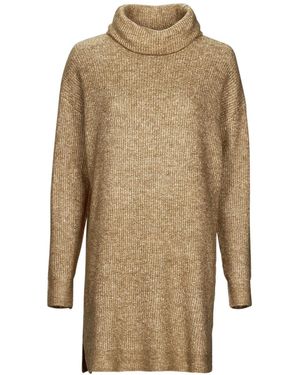 Vila Vicilia Rollneck L/s Knit Tunic/su Dress - Natural