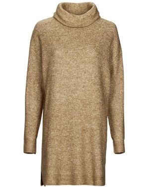 Vila Vicilia Rollneck L/s Knit Tunic/su Dress - Natural