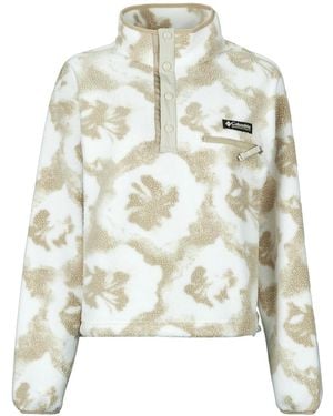 Columbia Fleece Jacket Helvetia Ii Printed Cropped Half Snap Fleece - Green