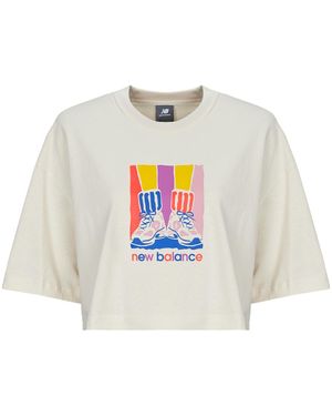 New Balance T Shirt Athletics Gradient Shoes T-shirt - White