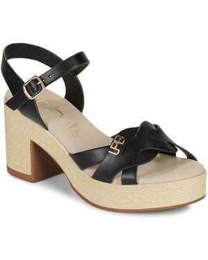 Les Petites Bombes Wedge Sandals Louane - Black