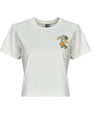 The North Face T Shirt Flora Embro Regular Short Sleeve Tee - White