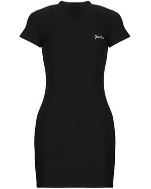 Guess Dress Lavinia Ls Rib - Black