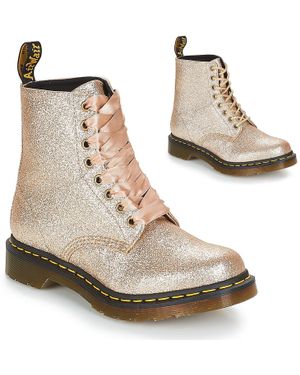 Dr. Martens 1460 Pascal Glitter Women's Mid Boots In Gold - Metallic