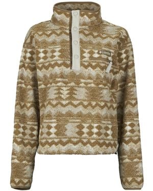 Columbia Fleece Jacket Helvetia Ii Printed Cropped Half Snap Fleece - Green