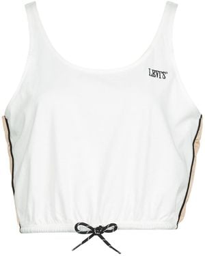 Levi's Levis Ginger Nylon Pieced Tank Tofu, Toasted Almond Caviar Vest Top - Metallic