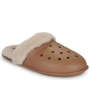 Crocs™ Classic Fuzz Scuff Slipper - Brown