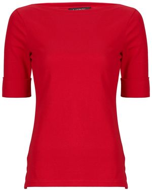 Ralph Lauren T Shirt Judy-elbow Sleeve-knit - Red