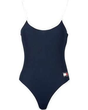 Tommy Hilfiger Leotards Rib Bodysuit - Blue