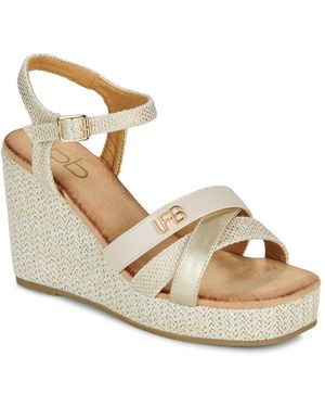 Les Petites Bombes Wedge Sandals Luna - Metallic