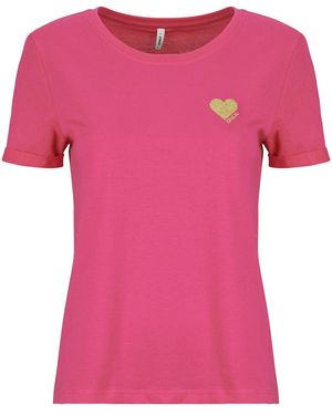 ONLY T Shirt Onlkita Life - Pink
