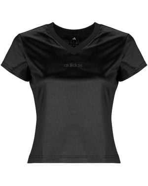 adidas T Shirt Seasonal Essentials Satin T-shirt - Black