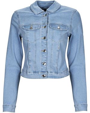 Vero Moda Denim Jacket Vmluna Ls Slim Dnm Jacket Mix Ga Noos - Blue