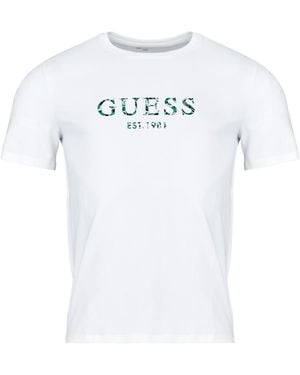 Guess T Shirt Ss Cn Iridescent Tee - White