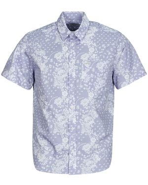 Guess Short Sleeved Shirt Ss Reg Pkt Collar Shirt - Blue