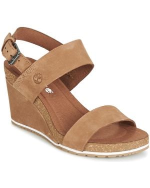 Timberland Capri Sunset Wedge Women's Sandals In Brown