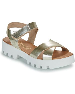 Casual Attitude Wedge Sandals New001 - Metallic