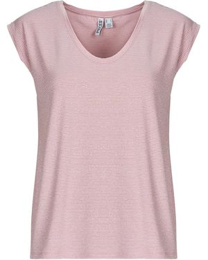 Pieces T Shirt Pcbillo Tee Lurex Stripes - Pink