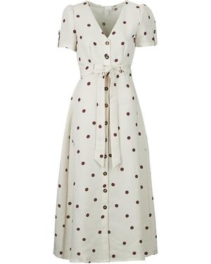 Vero Moda Long Dress Vmjoan S/s 7/8 Shirt Dress - White