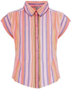Pieces Blouse Pcbatitha Ss Wvn - Pink