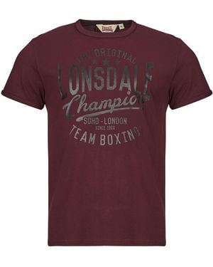 Lonsdale London T Shirt Harehills - Red