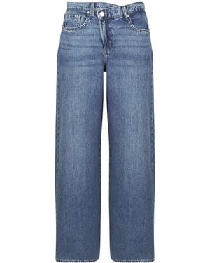 ONLY Flare / Wide Jeans Onlhope Mw Wideuneven Closure - Blue