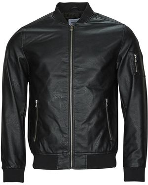 Jack & Jones Jacket Jjrocky Pu Bomber - Black