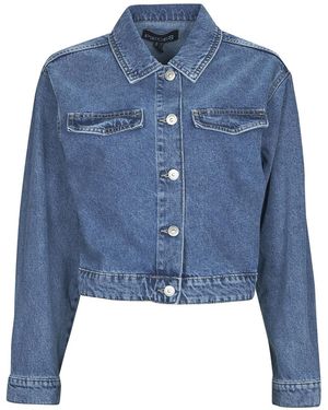 Pieces Denim Jacket Pctessie Ls Dnm Jacket Mb873 - Blue