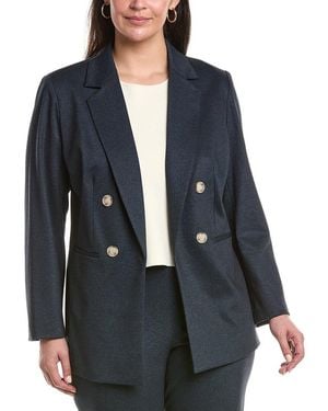 Anne Klein Plus Notch Collar Blazer - Black