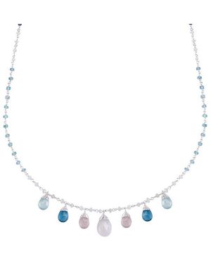 Samuel B. 8.50 Ct. Tw. Multi Stone Necklace - Metallic