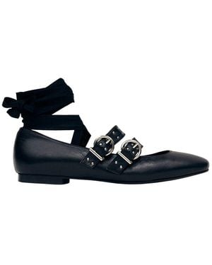 Alohas Thekla Leather Ballet Flat - Black