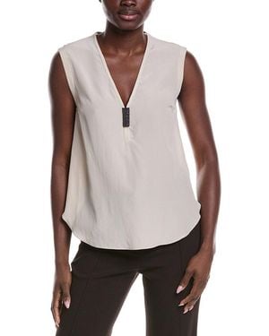 Brunello Cucinelli Silk Blouse - White
