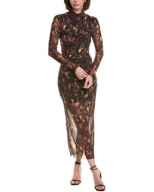 AllSaints Tia Mesh Dress - Brown