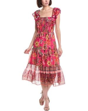 Eliza J Sleeveless Printed Maxi Dress - Red