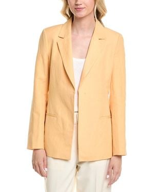Lafayette 148 New York Silk & Linen-blend Blazer - Natural