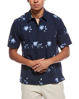 Vince Cascading Floral Classic Fit Shirt - Blue