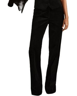 Reiss Parisa Velvet Flare Trouser - Black