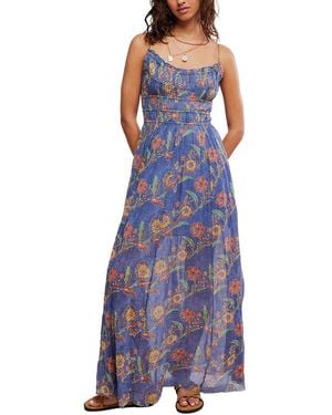 Free People Fp One Ciella Printed Dress - Purple
