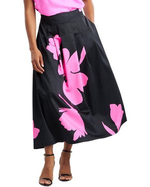 Natori Peony Chino Pleated Skirt - Pink