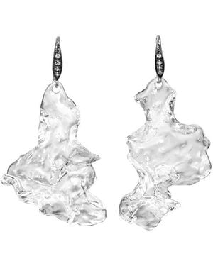 Margo Morrison Silver Gemstone Earrings - White
